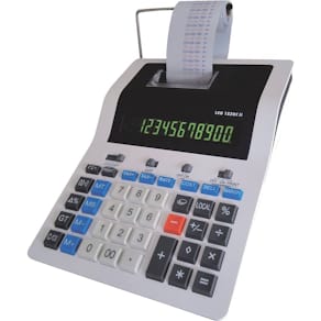 Tischrechner LEO, 12-stellig, Netzbetrieb, schwarz/rot, weiß