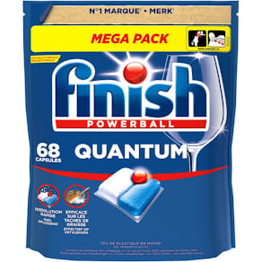 Vaatwastabletten Finish Quantum Regular, pak van 68 capsules