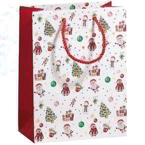 Geschenktragetasche ZÖWIE Christmas Mix, bunt/rot, Midi, 22,5x17x