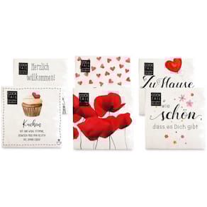 Motivserviette Atelier, 25x25 cm, Love, sortiert