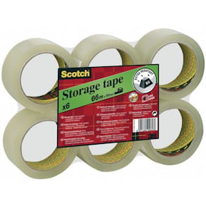 Packtejp SCOTCH 309 Klar, PP/akryl, tystavrullad, 50mm x 66m, 6/fp