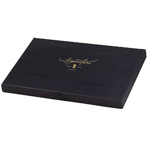 Briefkassette Rössler Signature, Heißfolienprägung schwarz/gold, 