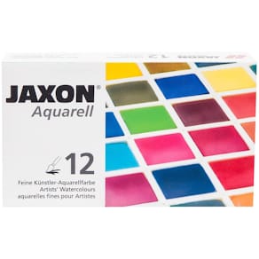 Aquarellfarbkasten JAXON, 12 St., 1/2 Näpfe