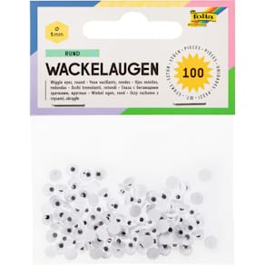 Wackelaugen Folia, rund, 5 mm