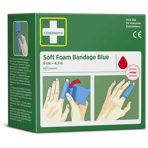 Bandasje CEDERROTH Soft Foam 4,5m blå