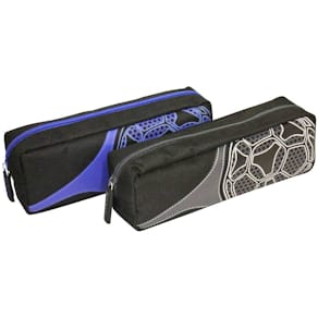 Schlampermäppchen DONAU Fußball, schwarz/blau, 1 Klappe