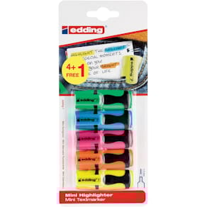 Markeerstift Edding mini 7, blister 5 stuks (4+1 gratis)