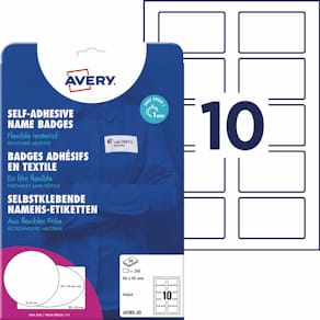 Namensetiketten Avery Zweckform, 80 x 50 mm, weiß