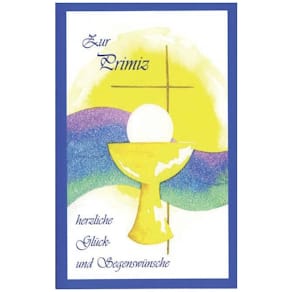 Primizkarte, mit Glimmer