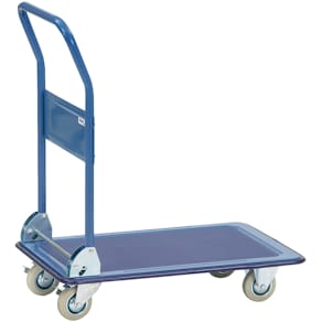 Schiebegriffwagen FETRA, Stahl, blau, 150 kg Tragfähigkeit