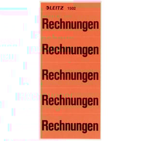 Inhaltsschild Leitz, Rechnung, 60 x 25,5 mm, rot, 100 Stück