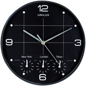 Wanduhr UNILUX, Ø31 cm, schwarz