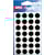 Etiketten Agipa, rond, etui, 15 mm, zwart, 168 stuks