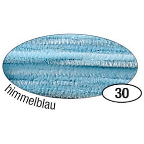 Chenilledraht Folia, 8mm, 50cm, 10 Stück, hellblau