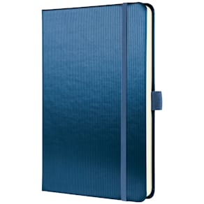 Notizbuch Sigel Conceptum, A5, liniert, blau metallic