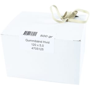 Gummiband 120x5mm 500g vit 345/fp
