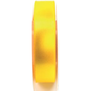 Geschenkband GOLDINA Doppelsatin, 25 mm x 25 m, gelb