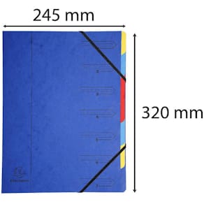Sorteringsmapp EXACOMPTA A4 7-flik