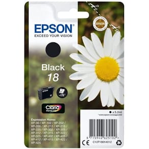 Bläckpatron EPSON C13T18014012 Svart