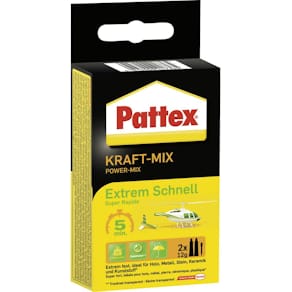 Zweikomponenten-Kleber Pattex Kraft-Mix Extrem Schnell, 2x12 g