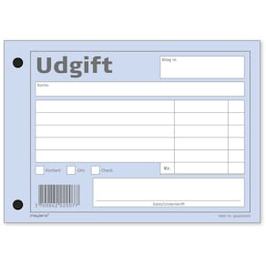 Udgiftsbilag Mayland hvid, 100 x 148 mm, 10 stk