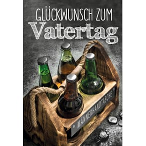 Grußkarte Noname Vatertagskarte, weiß/bunt, mit Umschlag