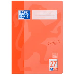 Schulheft Oxford Touch L27, A4, 16 Blatt, liniert, koralle