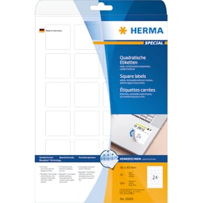 Herma etiket aftagelig 40x40 (600)