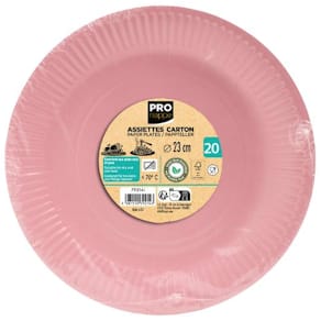Tallrik PRONAPPE papper 23cm rosa 20/fp