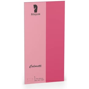 Briefumschlag Rössler Coloretti, DL, 5 Stück, pink