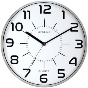Wanduhr UNILUX POP, Ø30 cm, metallgrau