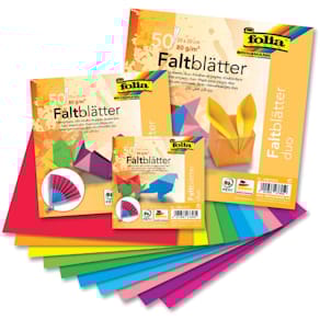 Faltpapier Folia Duo, 50 Blatt, 10 Farben sortiert