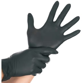 Nitril engangshandsker Allfood Safe, sort M, 250 stk