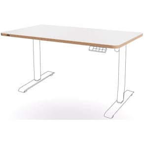 Bordplade t/sidde/ståbord 140x80cm Ergo hvid