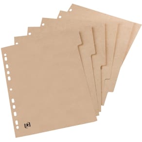 Tabbladen Oxford Touareg, karton, A4, onbedrukt, beige