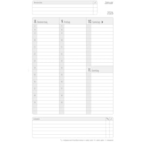 Buchkalender CHRONOPLAN White Edition Softcover, A5, weiß, 2026