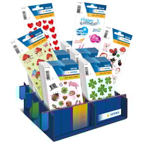 Schmucketiketten HERMA Themendisplay Glück, sortiert, 60 St.