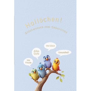 Geburtstagskarte Eulzer, geprägt