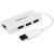 Startech Bärbar SuperSpeed mini USB 3.0-hubb med 4 portar - Vit