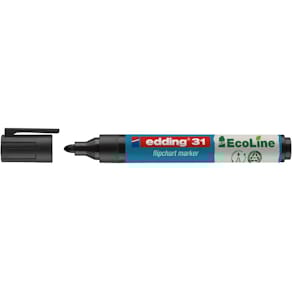 Flipchartmarker edding 31 EcoLine, 1,5–3 mm, schwarz