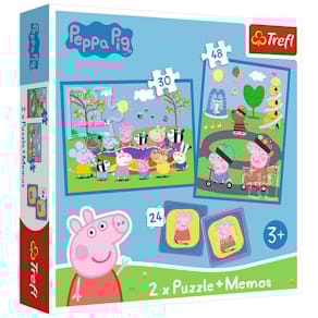 Puzzle Trefl 2in1+Memo, Peppa Pig, 2 Motive (30/48 Teile)