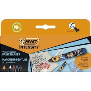 Paintmarker BIC Intensity, klassieke kleuren, set van 4 stuks