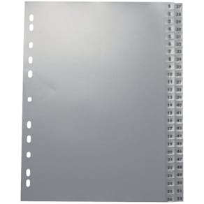 Ordnerregister A4 1-52, grau