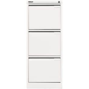 Hängeregistraturschrank Bisley, 3 Schubladen, verkehrsweiß