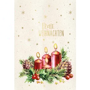 Weihnachtskarte Noname, geprägt, bunt, mit Umschlag