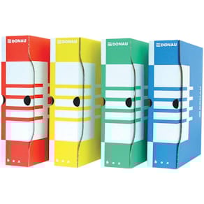 Archivbox DONAU, A4, 80 mm, sortiert