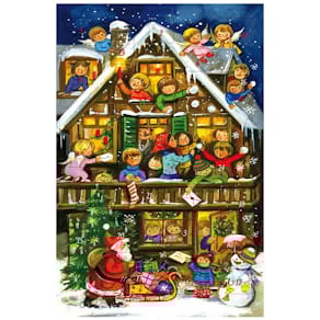 Weihnachtskarte Adventskalenderkarte