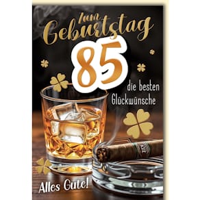 Geburtstagskarte Zahl 85