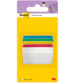 Index POST-IT stark 38x51v b/g/r/g 24/f