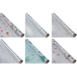 Weihnachtsfolie Folia, 2,5 m x 70 cm, mit Druck, sortiert